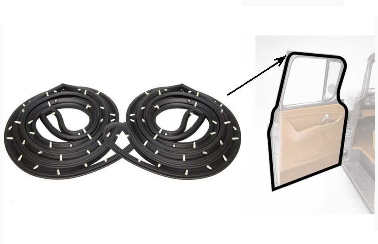 Borracha da Porta Esquerda e Direita Chev Marta Rocha 1955 à 1959 - Par