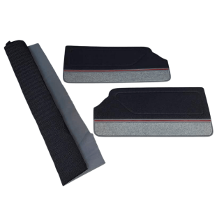 Forro Porta Gol Gti 89 À 94 Vermelho Laguna C/ Carpet + Tecido Traseiro - Jogo