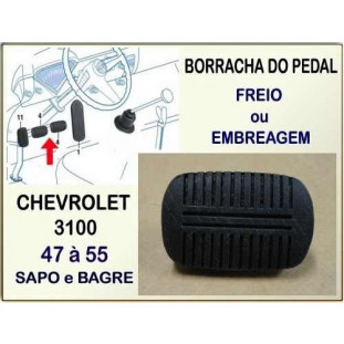 Borracha Pedal Freio ou Embreagem 47 a 55  - Unitário