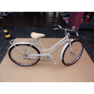 Bicicleta Antiga Feminina Poti Caloi Aro 26 Branca Original Década 80