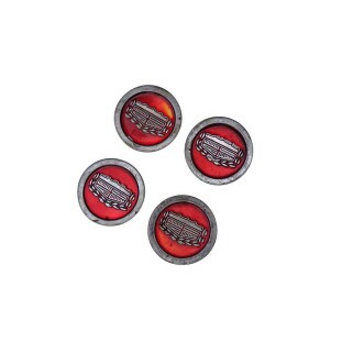 Calotinha Centro Roda Ford Corcel Belina II 2 LDO Original Vermelho Usado