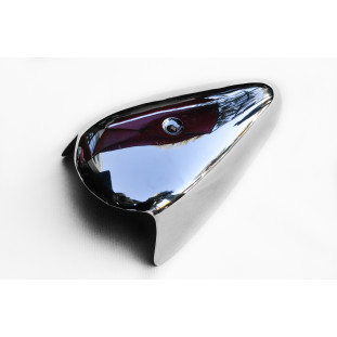 Capa Metal Cromado do Pisca Fusca 65 à 70 Sorriso Curto - Unitário