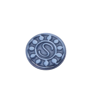 Calota Emblema Centro Miolo Roda S Scorro Metal Polido 63mm - Unitário