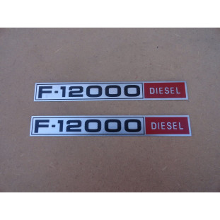 Chapinha do Emblema Lateral Logo F-12000 Diesel 80 a 82 Nova - Par