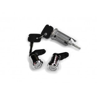 Cilindro de Porta e Ignição Chevette Marajó Chevy Cromado Mesma Chave Jogo