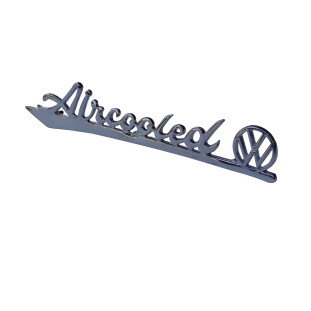 Emblema Aircooled Capô Tampa Volkswagen Fusca Metal Cromado