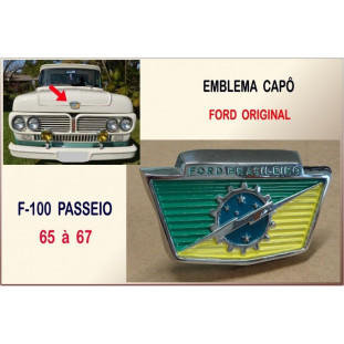 Emblema Capô F-100 Passeio 65 à 67 Original