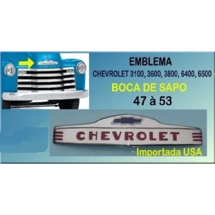 Emblema Dianteiro Chevrolet Boca de Sapo 1948 a 1953 Importada