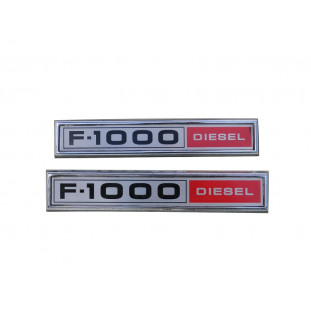 Emblema Lateral Ford F-1000 Diesel 1980 a 1982 Novo - Par