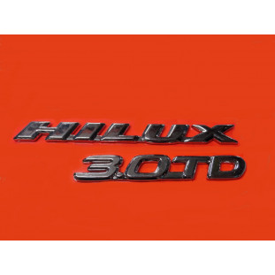 Emblema Hilux 3.0-TD Kit 2 Cromado Toyota 2002 á 2005