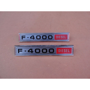 Emblema Lateral F-4000 Diesel 1980 a 1982 Reprodução - Par