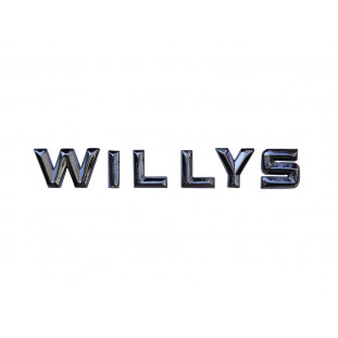 Emblema Letras Willys Traseiro Interlagos Cromado Novo Jogo