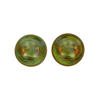 Farol Rossi H1 Iodo Amarelo Pequeno 140mm c/ Detalhe Usado - Par