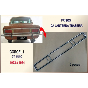 Friso do Contorno da Lanterna Traseira do Corcel I GT, Luxo 73 à 74 - Jogo