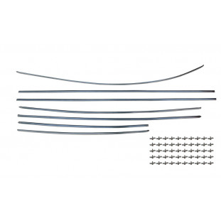 Friso Lateral + Capô Fusca após 1970 Estreito com 50 Grampos - Jogo