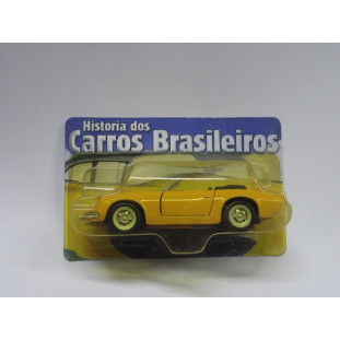 Miniatura Puma GTS Conversível Amarelo História dos Carros Brasileiros