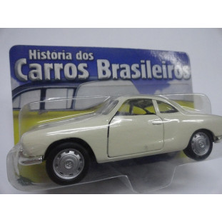 Miniatura Karmann Ghia História dos Carros Brasileiros Lacrado