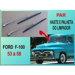 Haste Palheta Limpador F-100 53 à 58 Importado - Par