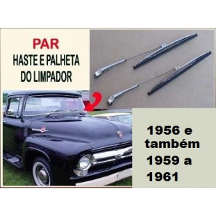 Haste e Palheta Limpador F-100 56 e também 59 a 61  - Par