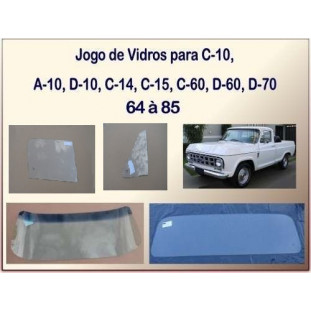 Vidros Incolor C-10, C-14, C-15, D-10 e A-10 1964 a 1985 - Jogo