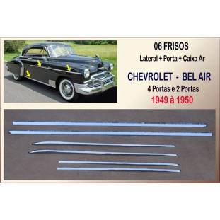 Friso Caixa +Lateral +Portal Chevrolet Bel Air 49 á 50 Inox Jogo Com 06