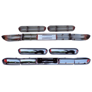 Parachoque Dianteiro e Traseiro Aço Cromado C-10 D-10 C-14 Padrão Original - Jogo