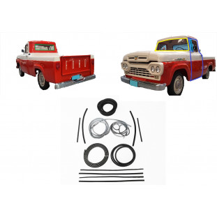 Borracha Kit F-100 F-600 62 à 71 Parabrisa Vigia Porta Canaleta Quebra Vento