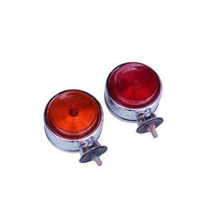 Lanterna Pisca Paralama Caminhão Pick Up Universal Cromada - Par