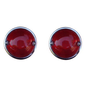 Lanterna Traseira F-1 F-100 1948 a 1954 Metal Cromado - Par