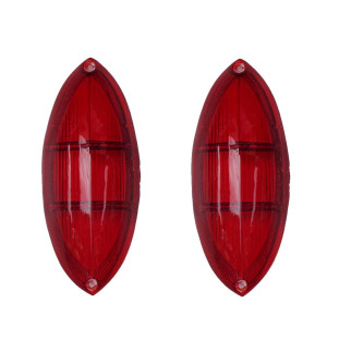 Lente Lanterna Traseira Karmann Ghia até 1968 Vermelha - Par