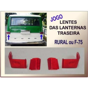 Lente Lanterna Traseira Rural F-75 - Jogo