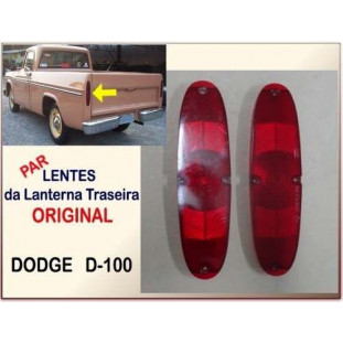 Lente Lanterna Traseira Dodge D100 Original - Par