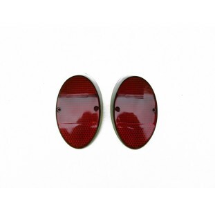Lente Lanterna Traseira Fusca 1200 1300 Vermelha Plastico Par
