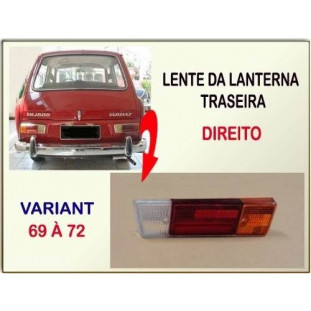 Lente Lanterna Traseira Variant 69 à 72 Direito