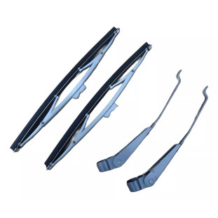 Haste E Palheta Limpador Parabrisa Jeep Willys 65 A 72 - Jogo