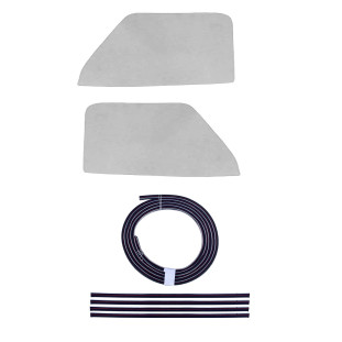 Vidro Porta Inteiriço + Canaleta e Pestana C-10 D-10 C-14 C-15 Veraneio Sem Quebra Vento Incolor - Jogo