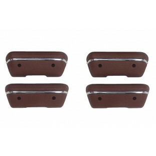 Puxador Porta Apoio Braço Opala 4 Portas Até 1980 Marrom com Friso - Jogo