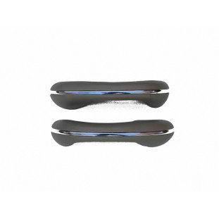 Puxador Porta Apoio Braço Fusca Até 1970 Bege C/ Friso Par