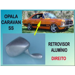 Retrovisor Opala Caravan SS Alumínio Direito