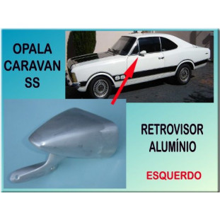 Retrovisor Opala Caravan SS Alumínio Esquerdo