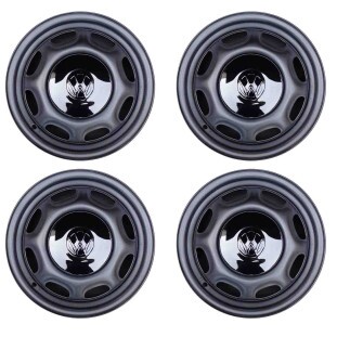 Roda Ferro Gol Quadrado CL Marmitinha Aro 13 X 5 c/ Calota Usado - Jogo