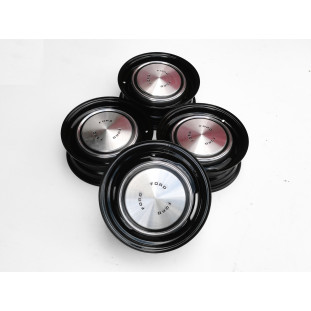 Roda Maverick Gt Preta Aro 14 Tala 5 Calota Original Jogo