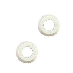 Moldura Roseta Maçaneta Manivela Fusca Bege - Par