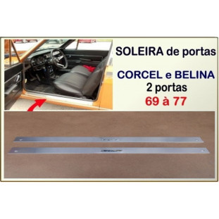 Soleira da Porta Corcel e Belina 2 Portas 69 à 77 Inox - Par