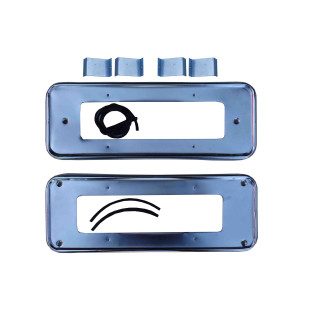 Suporte Moldura Placa Dianteira e Traseira Fusca 1970 Em Diante Cromada