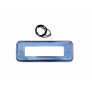 Suporte Moldura Cromada Placa Traseira Vw Fusca até 1970