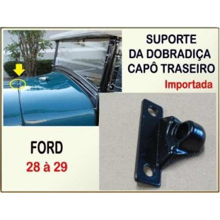 Suporte Dobradiça do Capô Traseiro 28 à 29 Preto