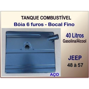 Tanque Combustível 40 Litros 48 à 57 Bóia 6 Furos Bocal Fino