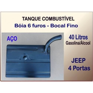 Tanque Combustível 40 Litros Jeep 4 Portas Bóia 6 Furos Bocal Fino