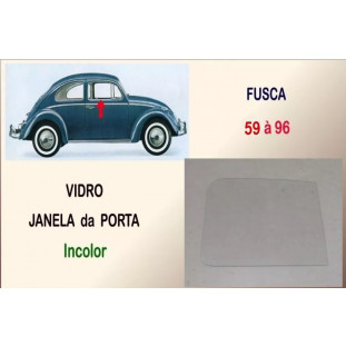 Vidro da Porta Fusca Temperado Incolor
